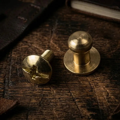 Sedlárske gombíky skrutkovacie 6 mm - zlaté – CraftPoint