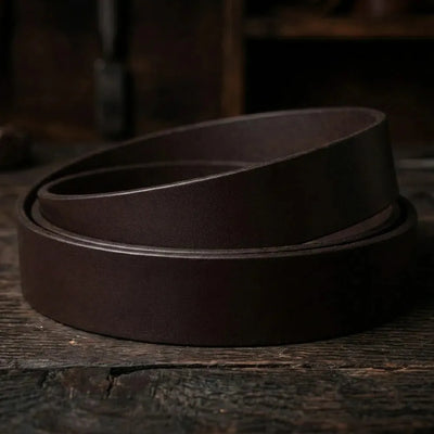 Kožený pás - tmavohnedý - 4-4.5mm, 120-130cm, 15-80mm – CraftPoint