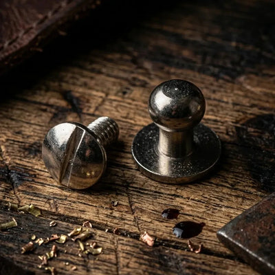 Sedlárske gombíky skrutkovacie 6 mm - strieborné – CraftPoint