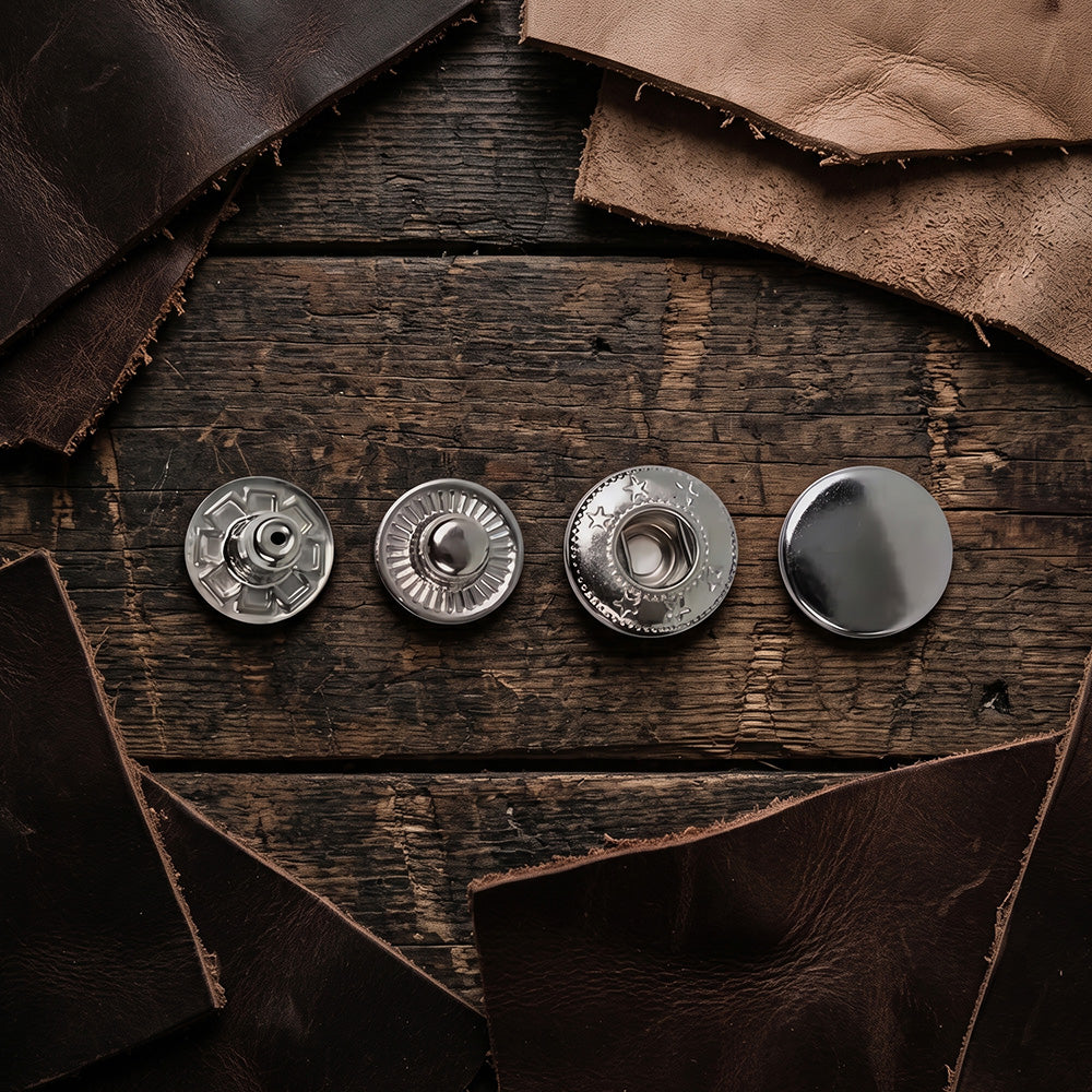 Patentky 15mm - strieborné - 10 sád – CraftPoint