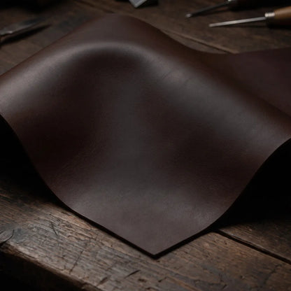 Prírodná koža Nappa - 1,2 mm - chrómovo činená - tmavohnedá – CraftPoint